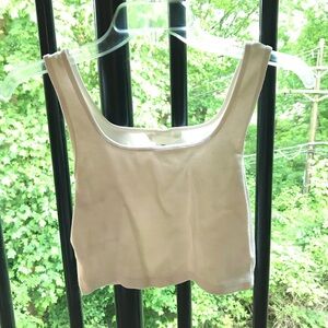 Classic White Women's Crop Tank Top